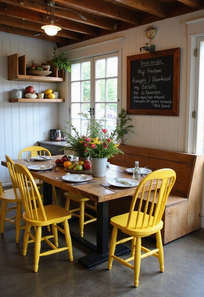 19 Cozy Breakfast Nook Designs That Will Make You Feel Right at Home (You’ll Love #11!) - 13. Charming Farm Stand Nook
