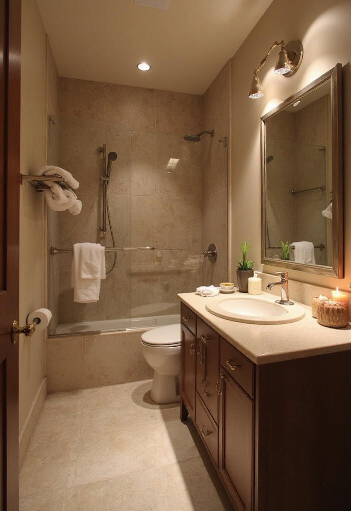How to Make Your Small Guest Bathroom Trendy and Elegant - 12. Incorporate a Spa-Like Atmosphere