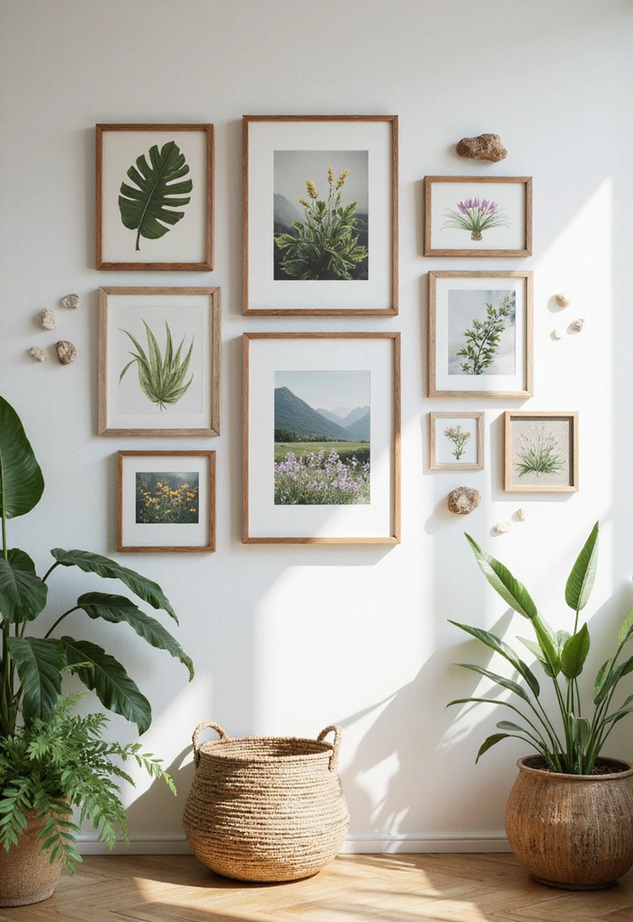 17 Eclectic Gallery Wall Ideas That Show Off Your Unique Personality (Warning: #4 Is Bold!) - 5. Nature-Inspired