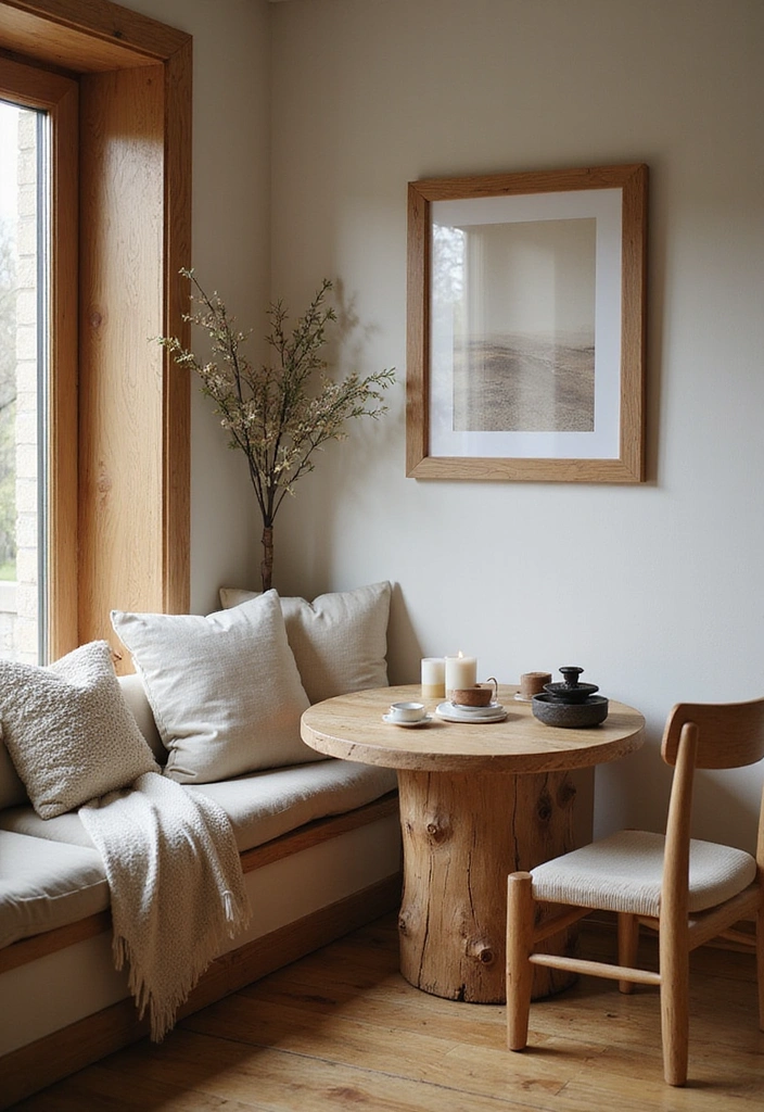 19 Cozy Breakfast Nook Designs That Will Make You Feel Right at Home (You’ll Love #11!) - 18. Zen-Inspired Nook