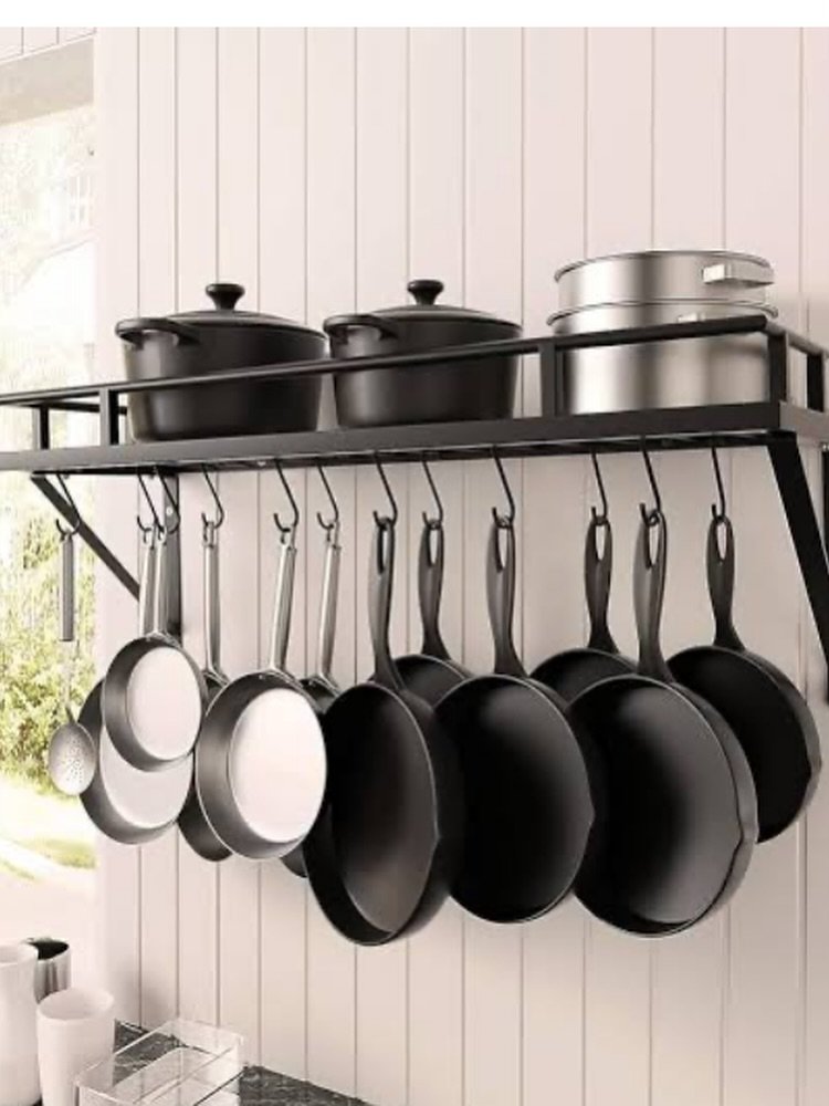 kitchen wall storage Wall-Mounted Pot Racks