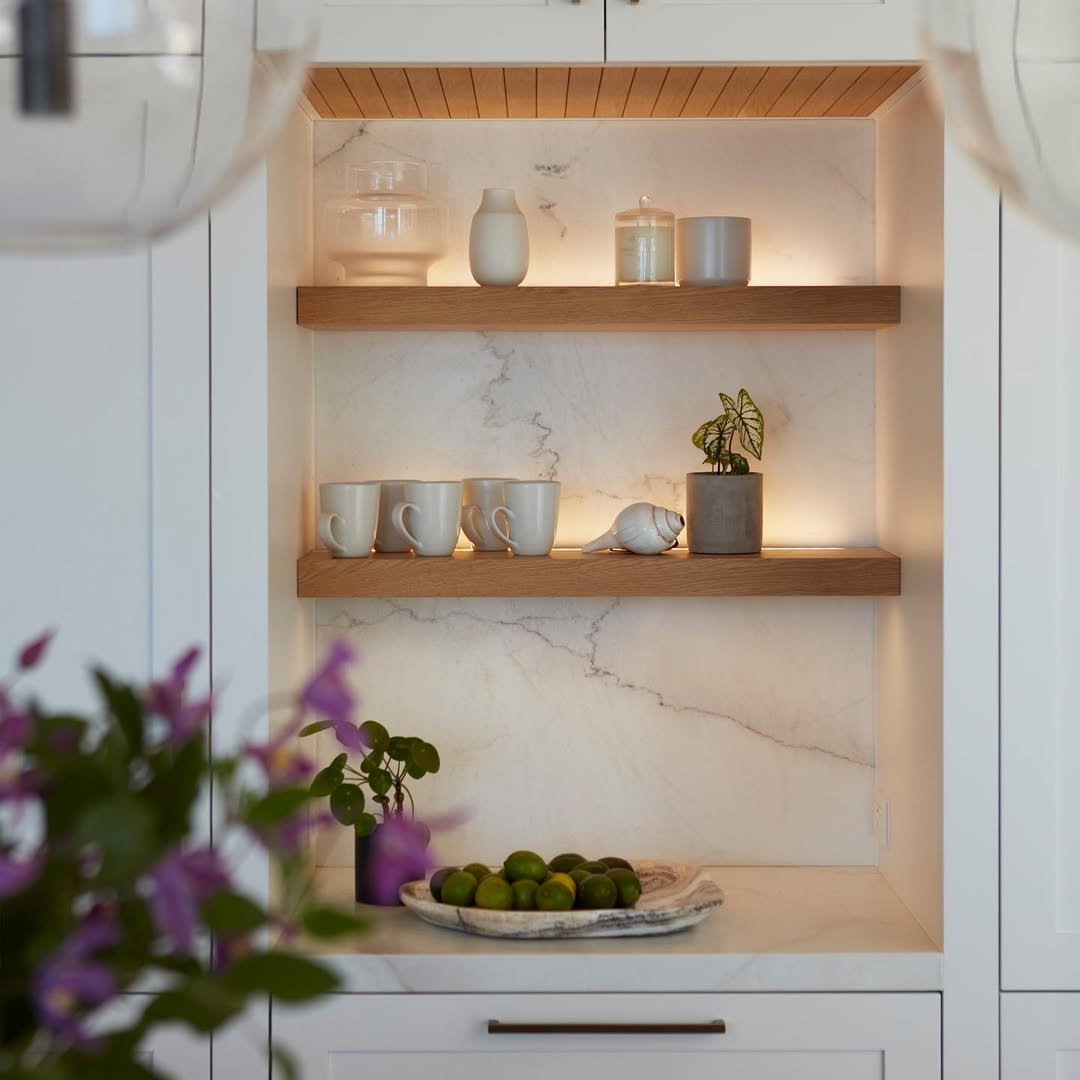 kitchen wall storage floating shelves for open display