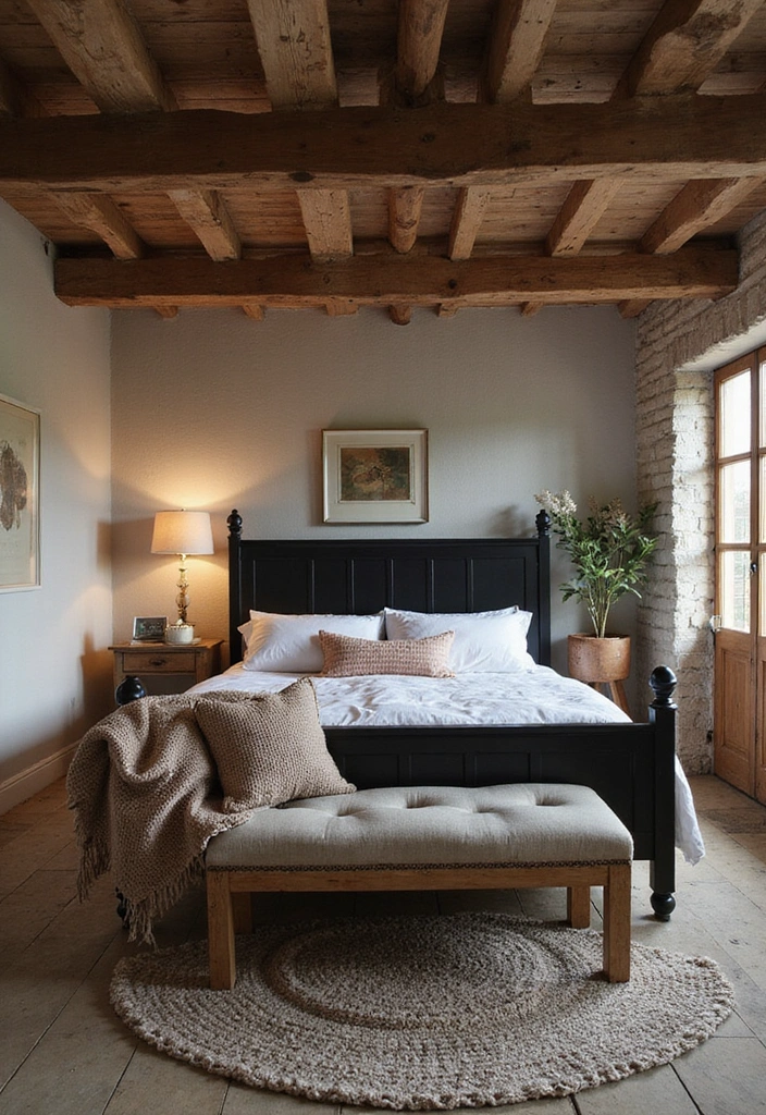 Rustic Charm Black Bedframe