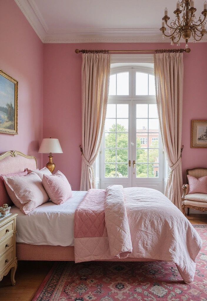 Furniture and Lighting Combinations for the Perfect Pink Victorian Bedroom