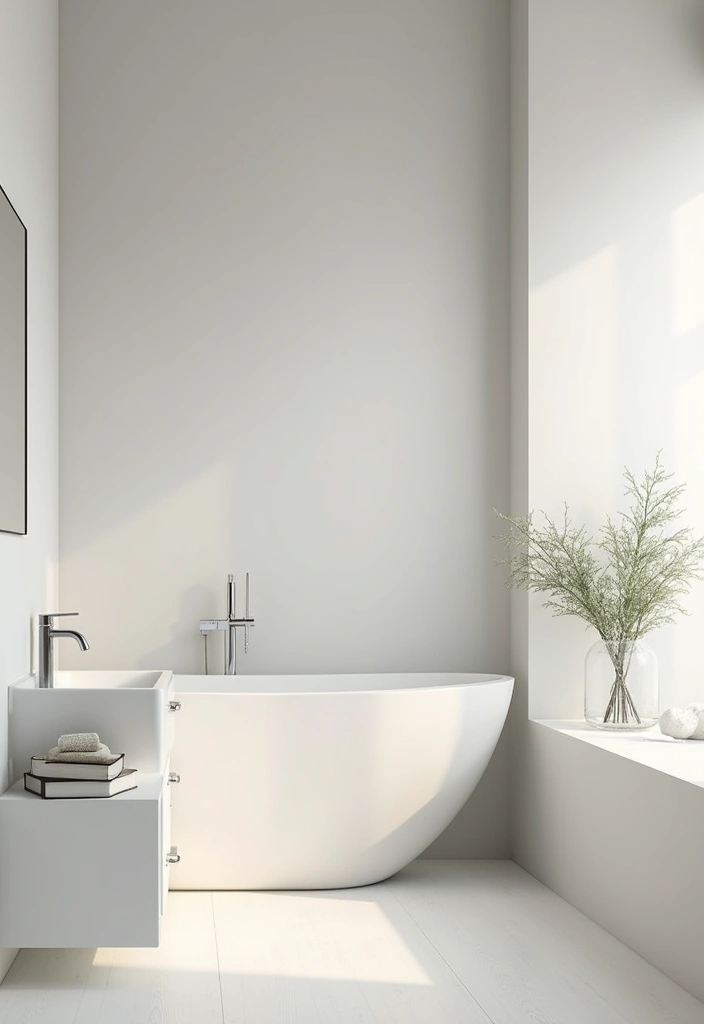 Neutral Color Scandinavian Bathroom