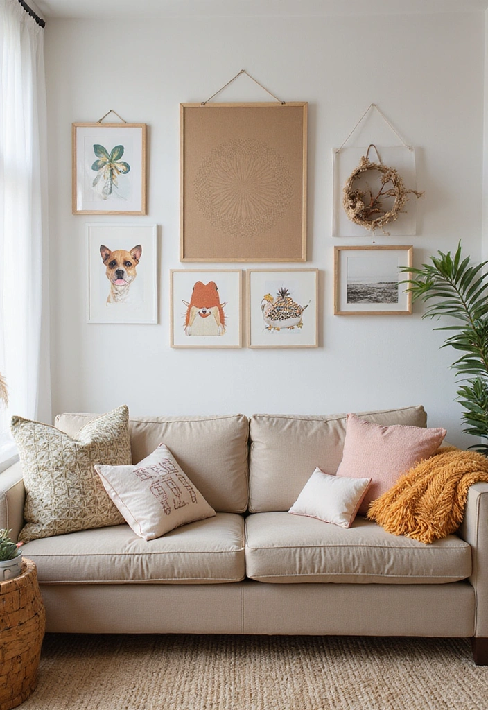 Whimsical Decor Touches in French Cottage Living Room