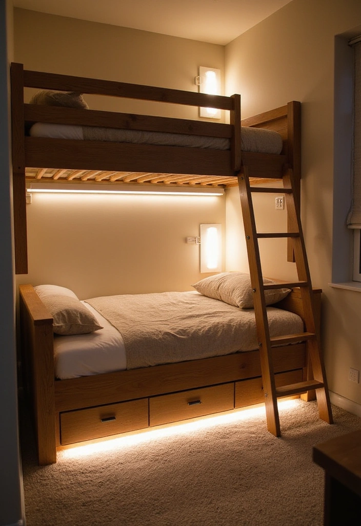 Smart Lighting Options for Twin Loft Bed Ideas for Small Rooms