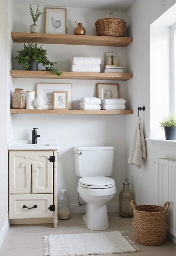 Storage Solutions with Scandinavian Bathroom