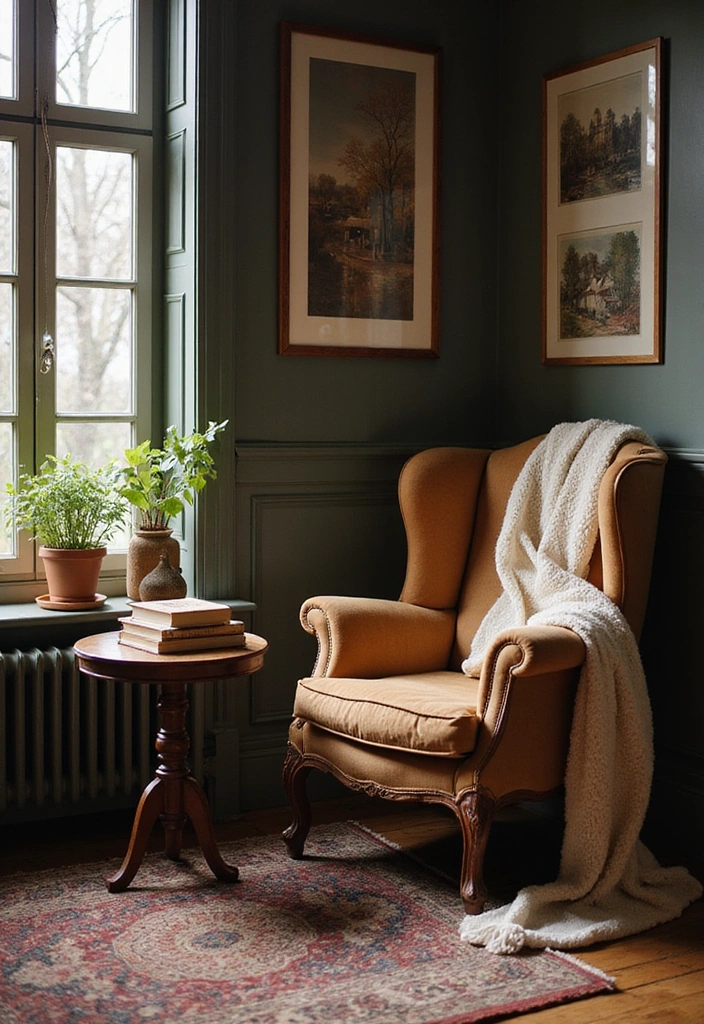 Creating a Cozy Reading Nook in French Cottage Living Room