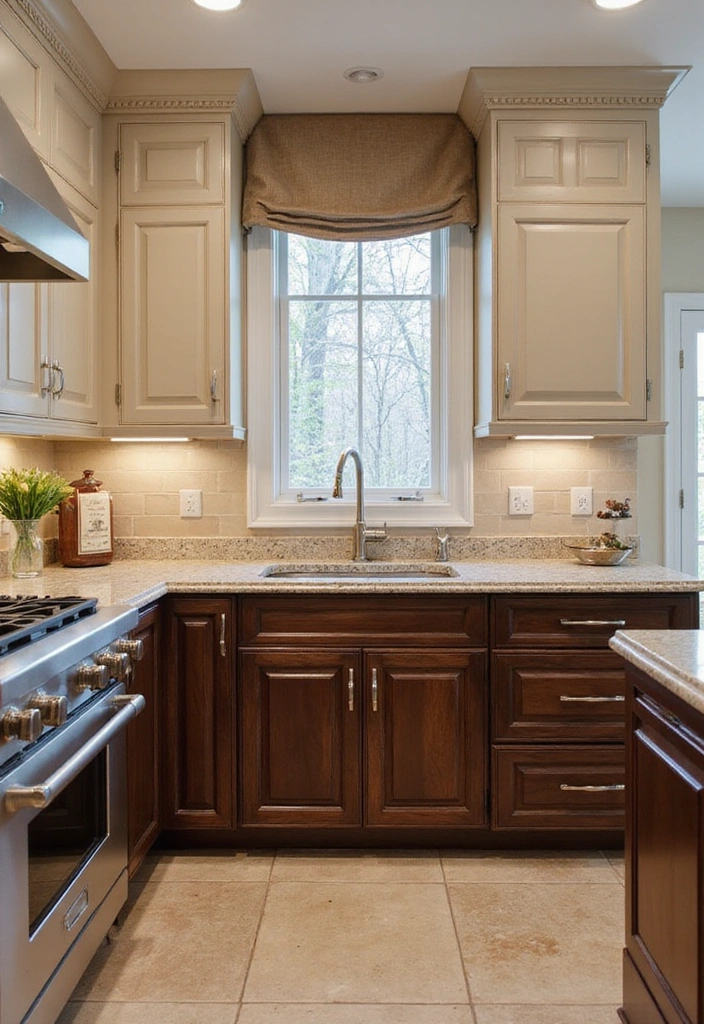 Dark Walnut and Soft Beige