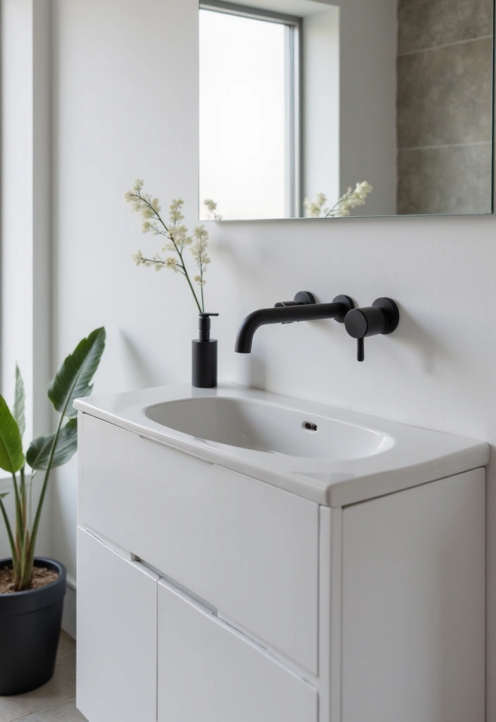 Minimalist Scandinavian bathroom decor