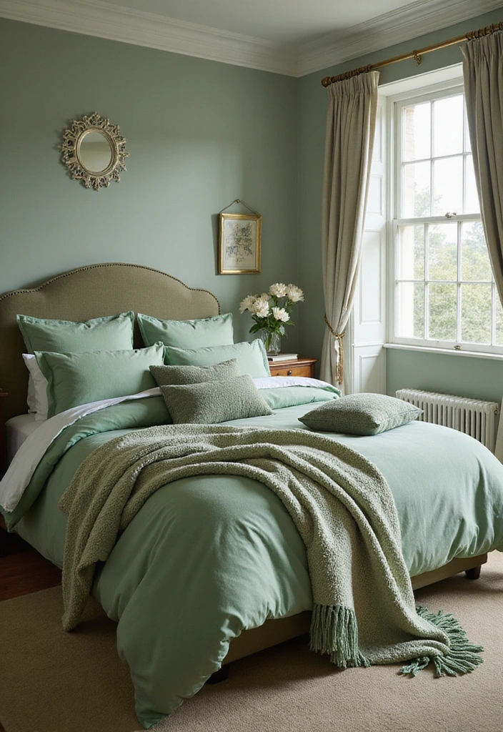 Layer Cozy Green Bedroom Textiles