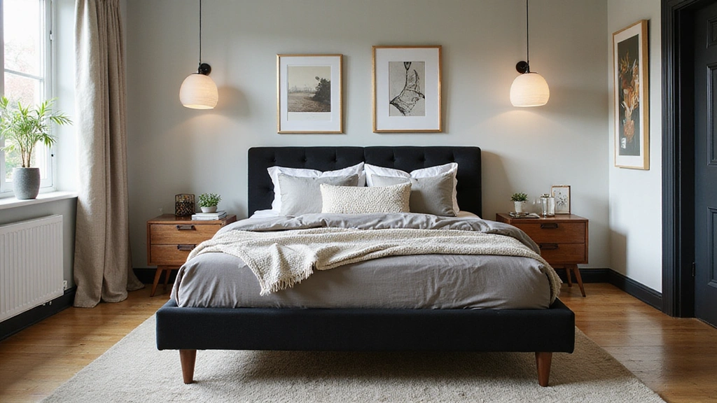 Black Bedframe Bedroom Ideas