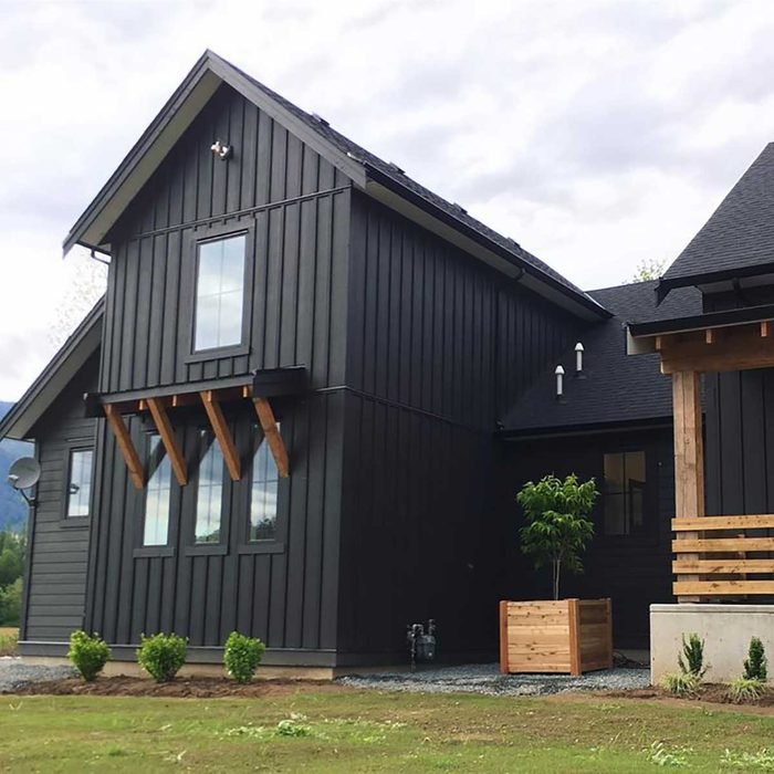 Ebony Wood in Dark Modern Farmhouse Exteriors