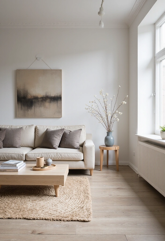 Embracing Minimalism in French Cottage Living Room