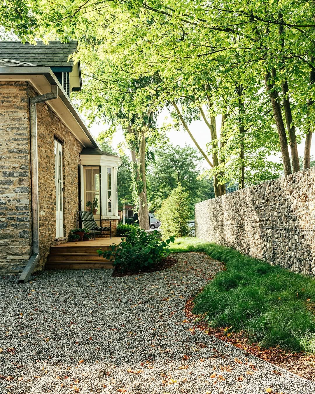 Gabion Walls for Front Yard Privacy
