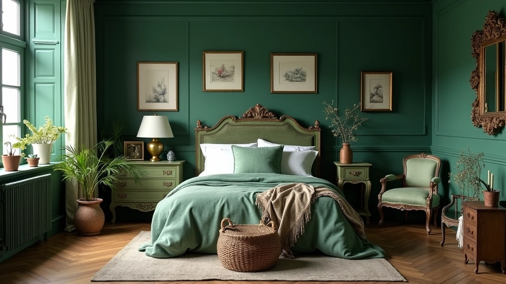 Green Victorian Bedroom Aesthetic