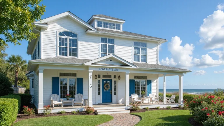How to Achieve the Perfect White Coastal House Exterior for a Beachy Retreat