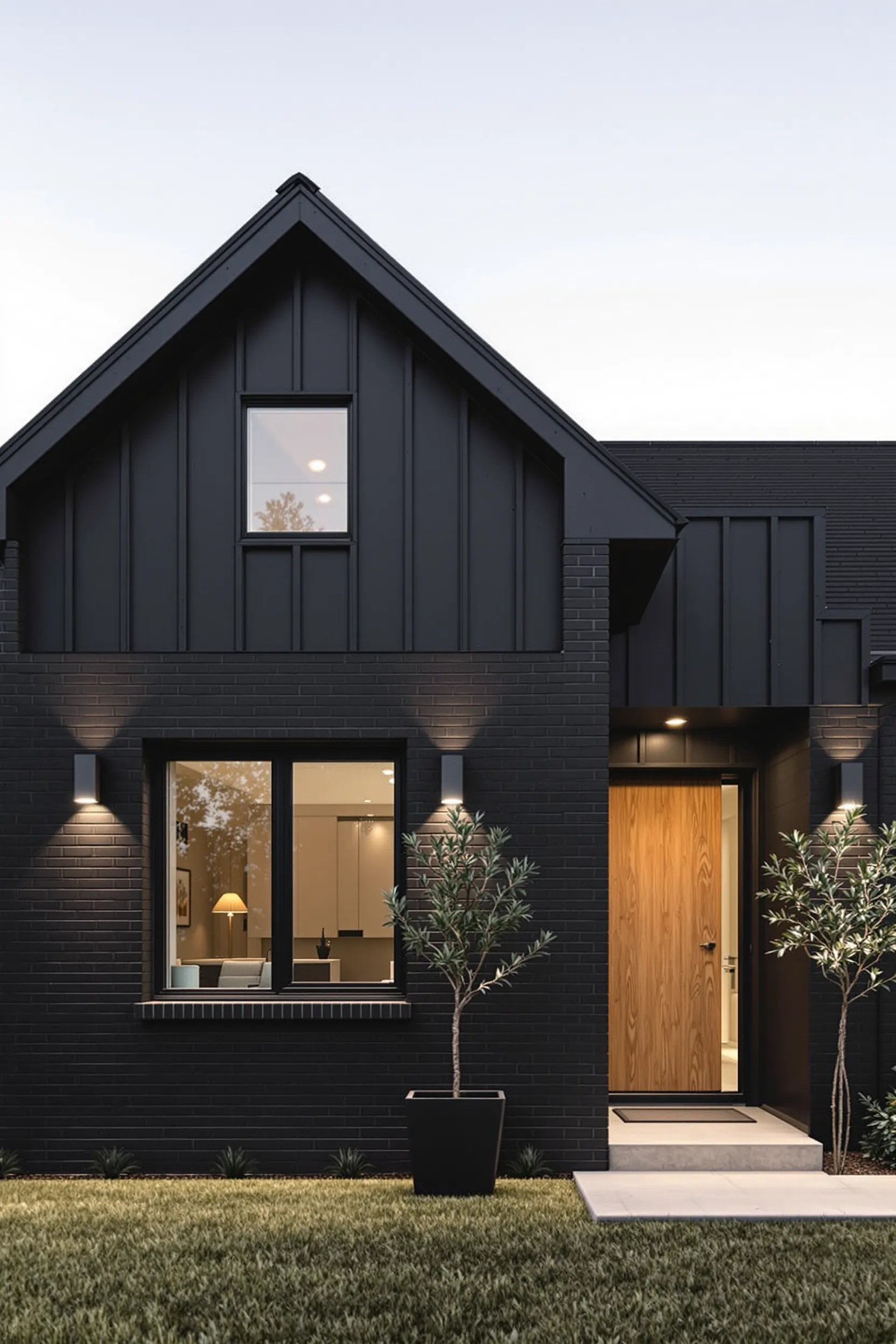Minimalist Black Modern Farmhouse Exterior