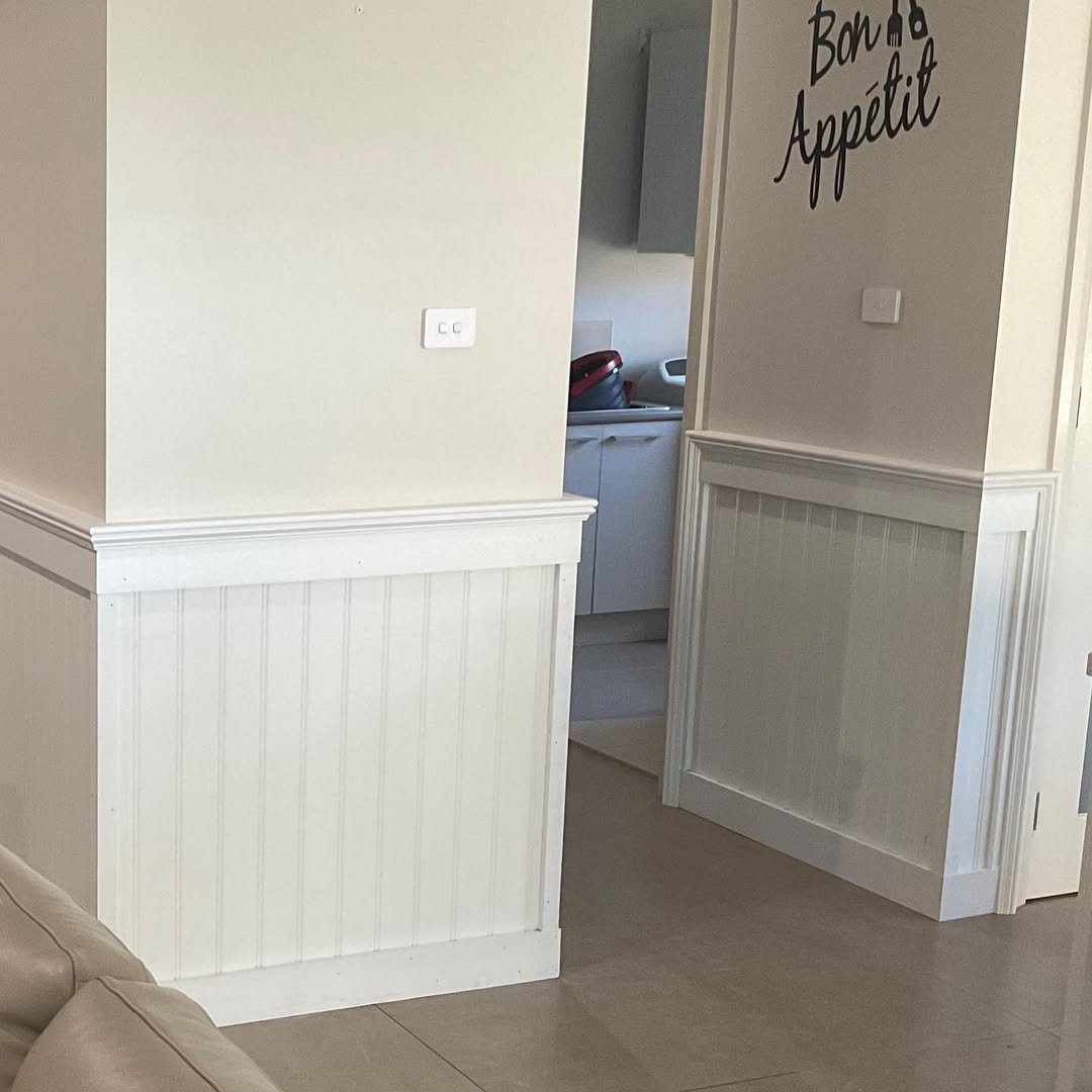 Minimalist White Paneling Wainscoting