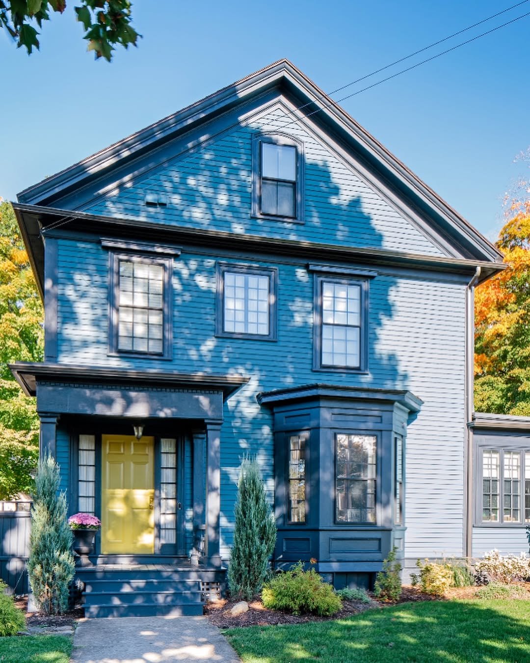 Modern Farmhouse Exterior Ink Blue Color