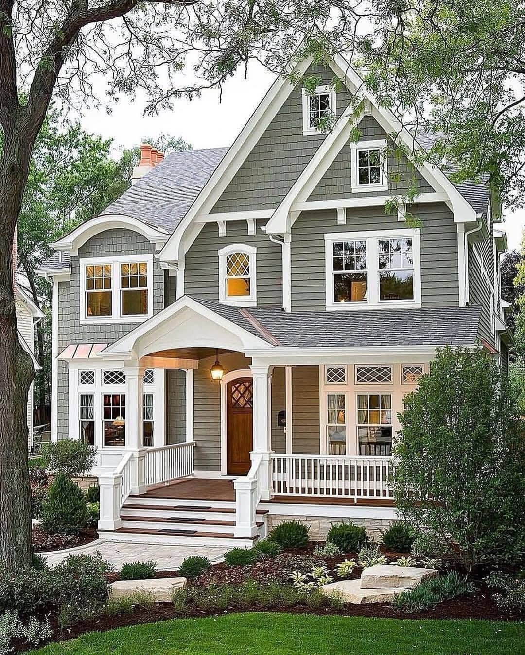 Modern Farmhouse Exterior Smoky Olive Color