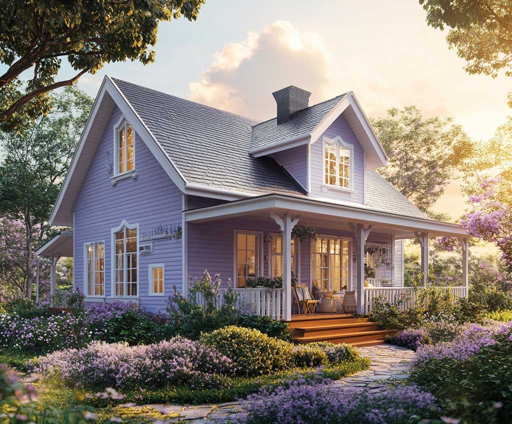 Modern Farmhouse Gray-Lavender Colors