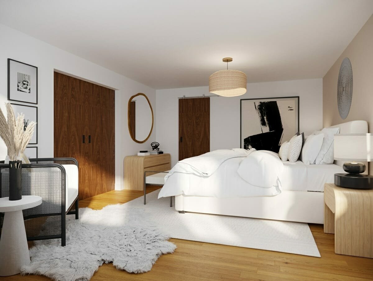 Natural Lighting Japandi Bedroom Interior Design