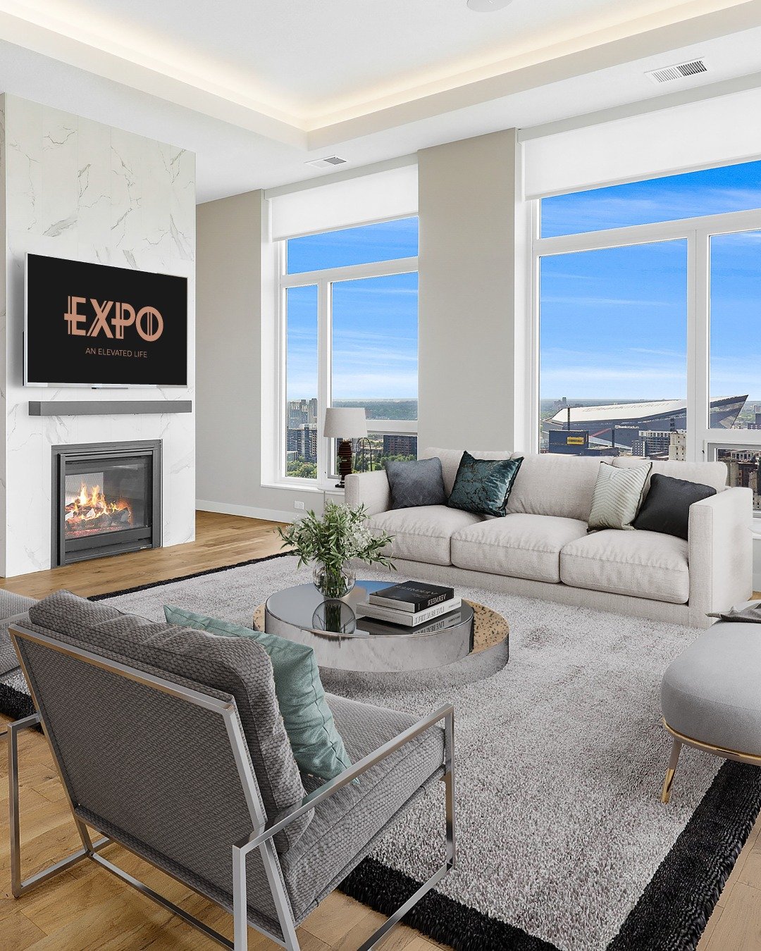 Open Spaces in Penthouse Apartment