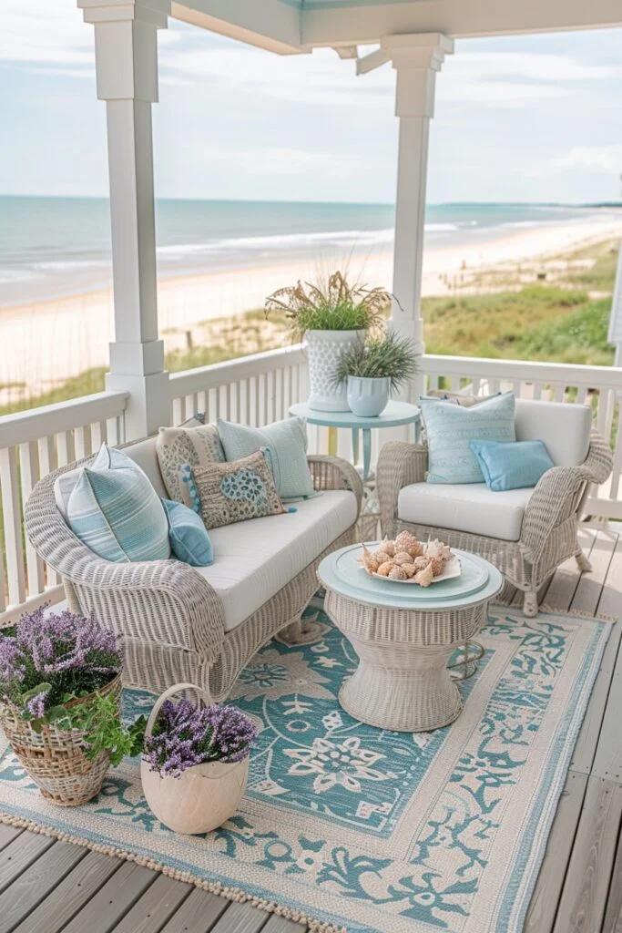 Personalized Coastal Decor Elements in Coastal Balcony Decor