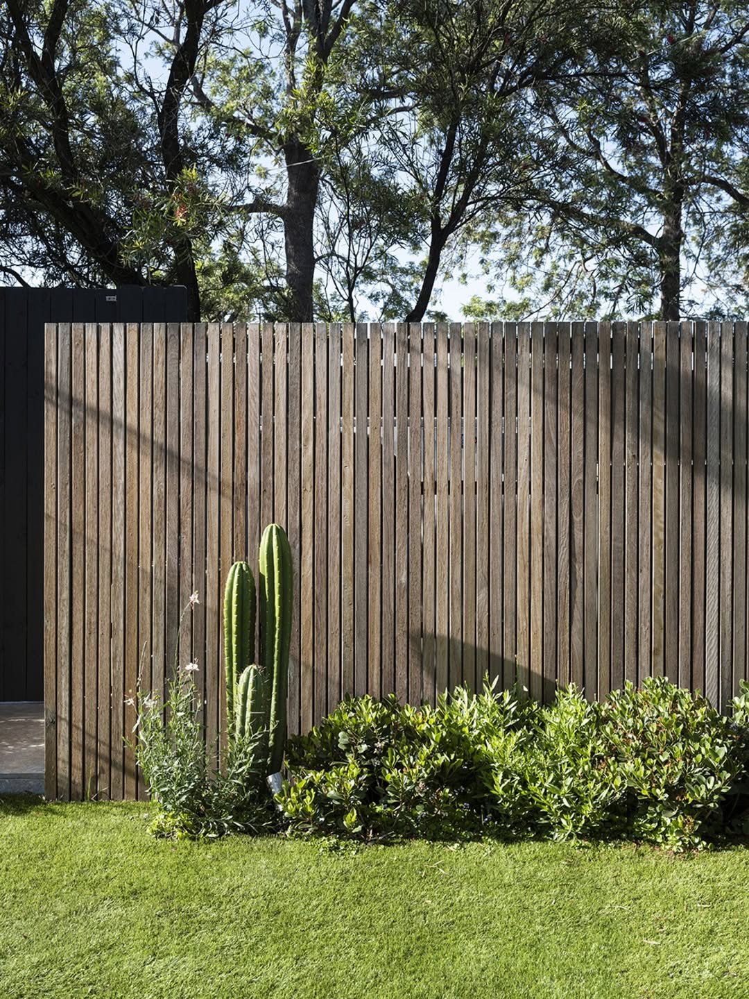 Slatted Wooden Screens for Front Yard Privacy