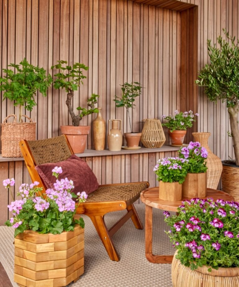 Sustainable Decor with Recycled Materials in balcony