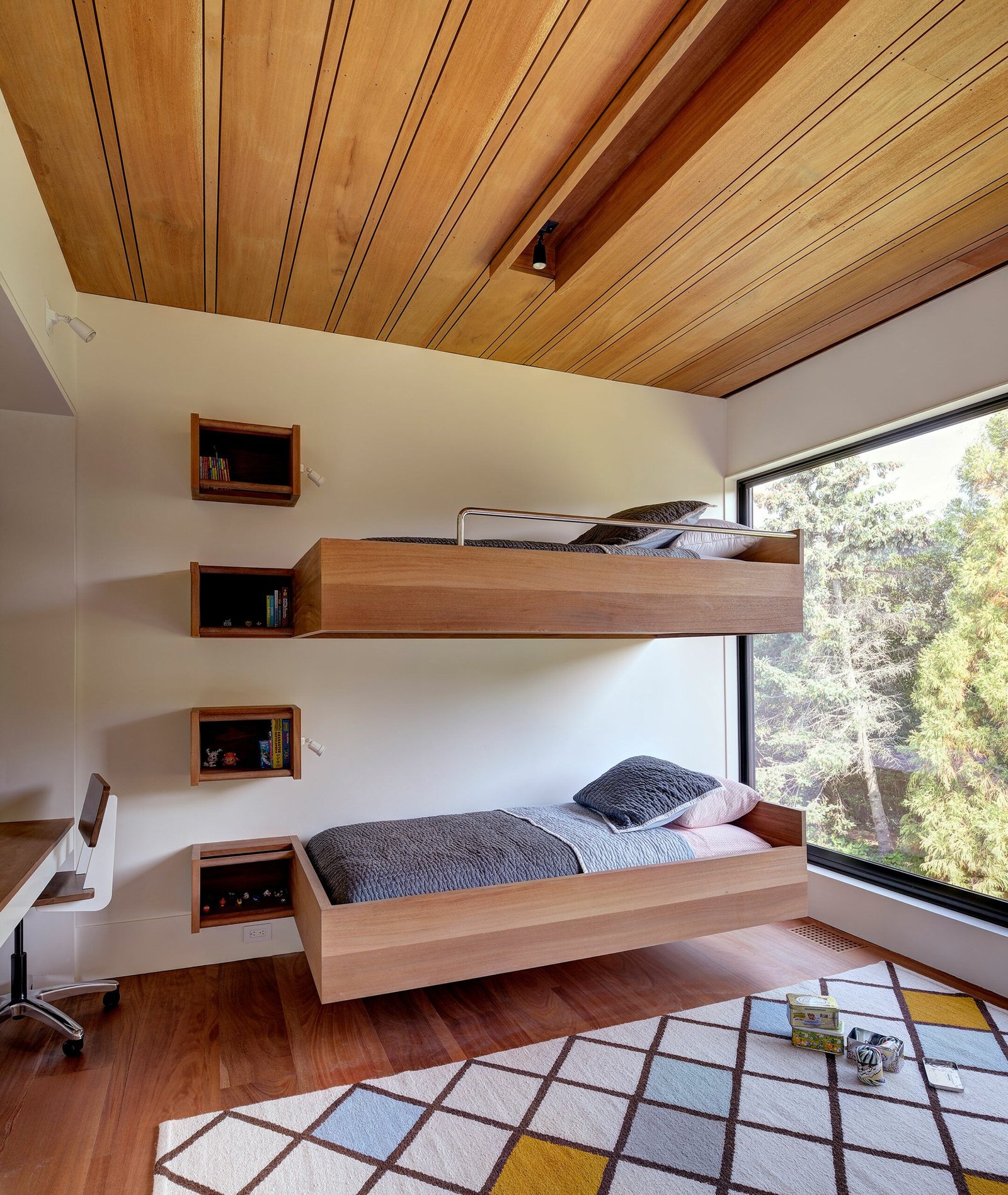 Wall-Mounted Twin Loft Bed Design