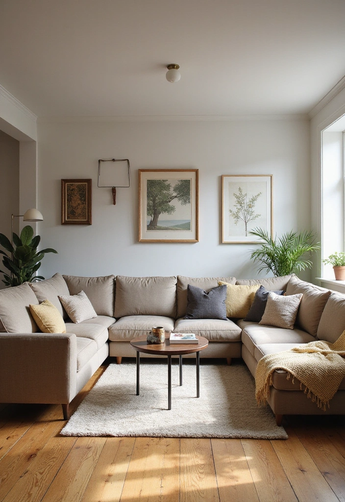 Emphasizing Functionality and Comfort in French Cottage Living Room