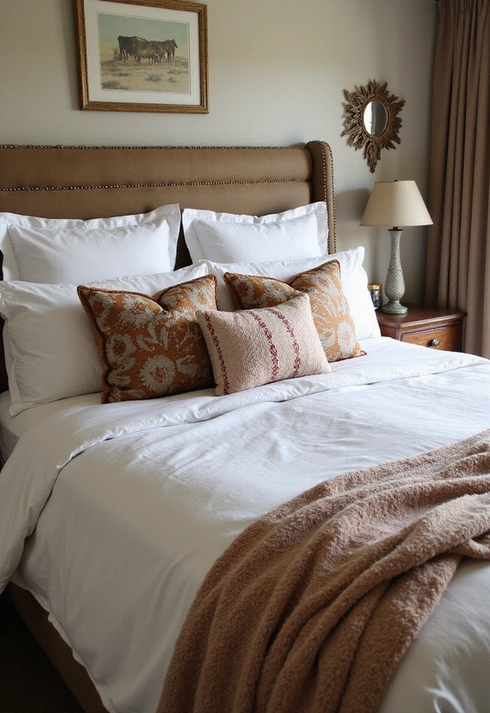 Luxurious Bedding in a Boho Guest Bedroom