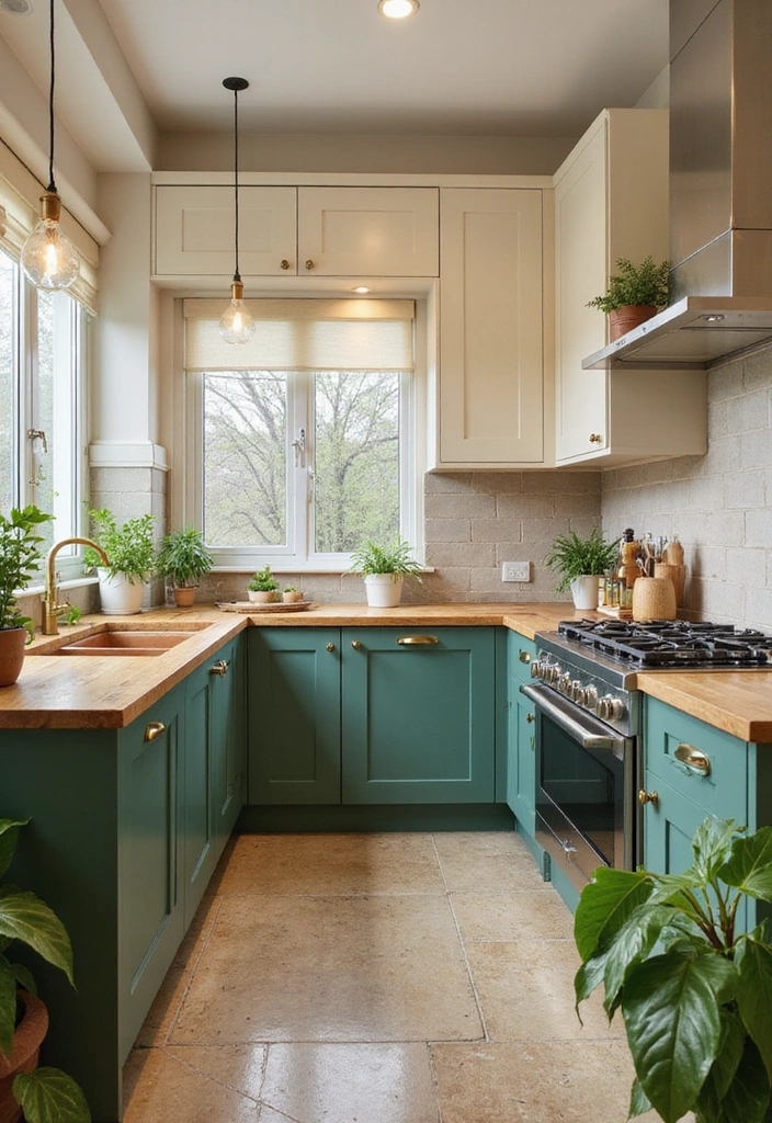 Earthy Greens and Cream