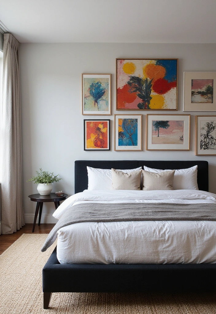 Personalized Artwork Black Bed Frame