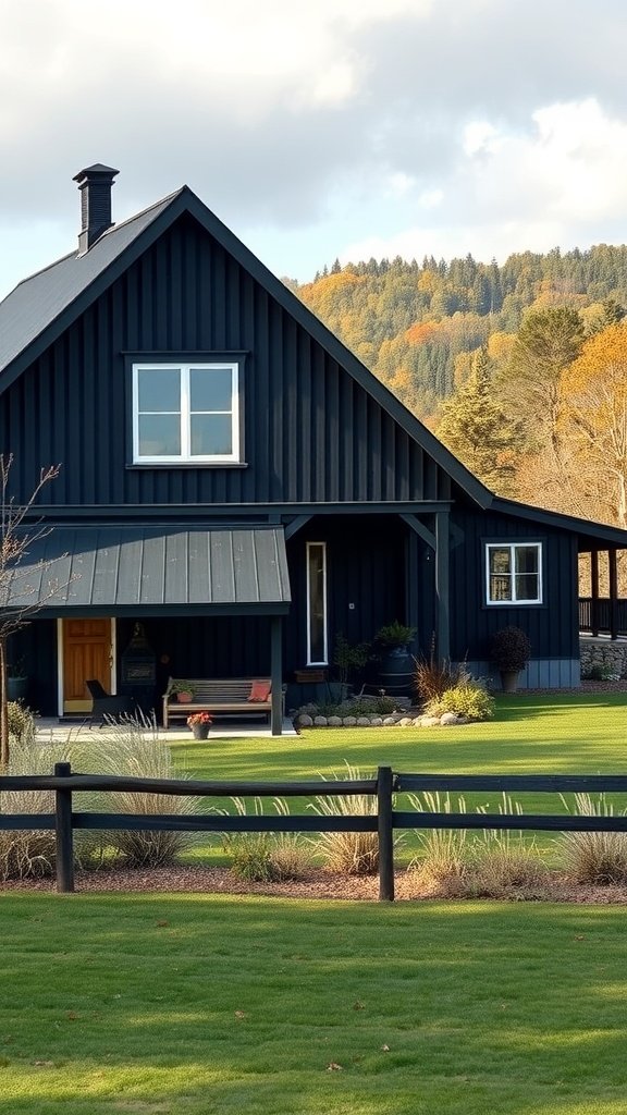 Barn Style Black Modern Farmhouse Exterior