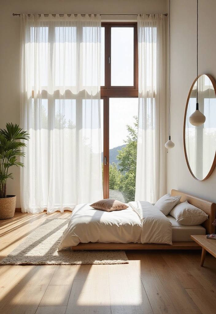 Maximize Natural Light in Japandi Bedroom Interior