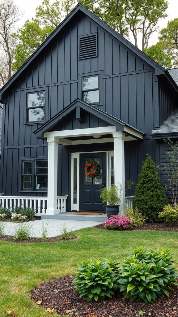 Black Modern Farmhouse Exterior