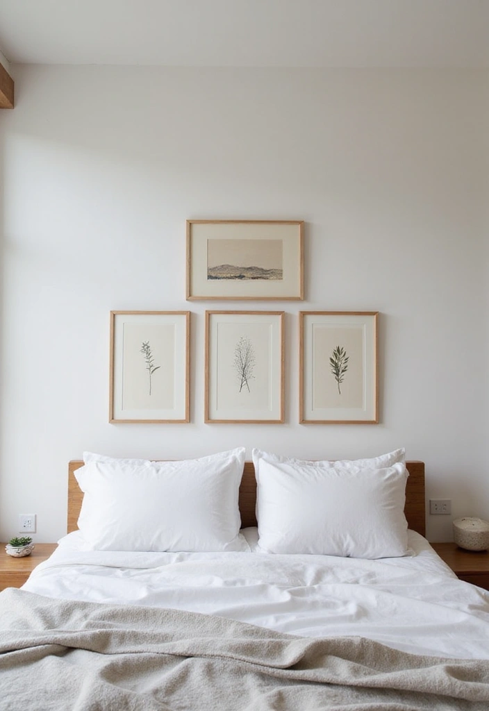 Use Art Mindfully in Japandi Bedroom Interior Design