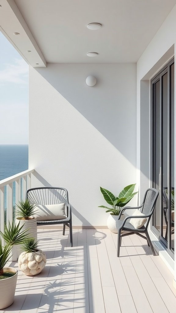 Minimalism coastal balcony decor