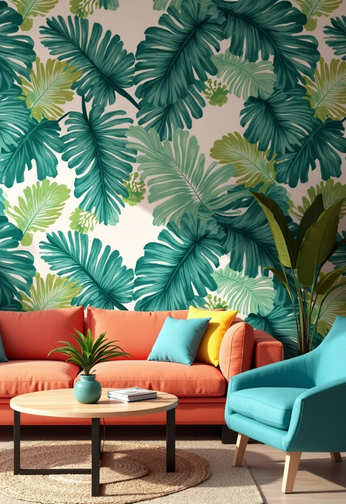 Tropical Wallpaper and Murals for Colorful Beach House Decor