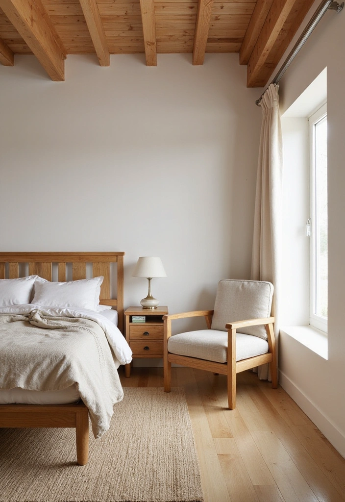 Furniture in Japandi Bedroom Interior