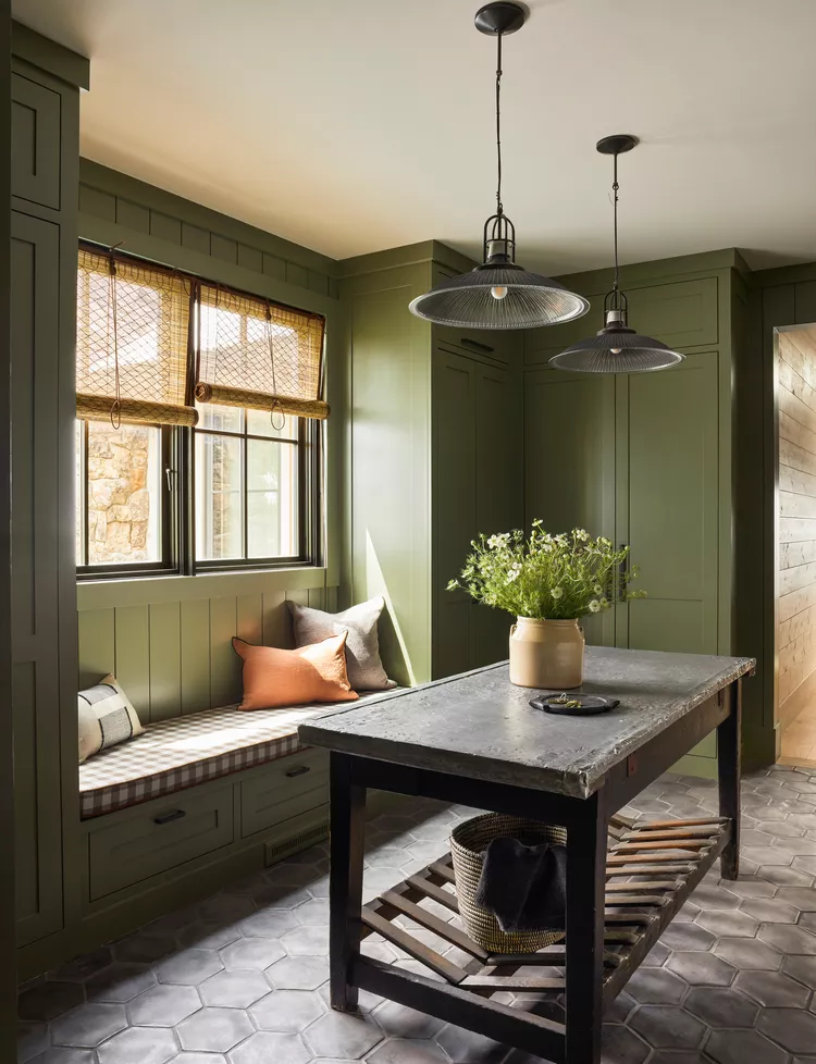muted green beadboard for a fresh and earthy farmhouse