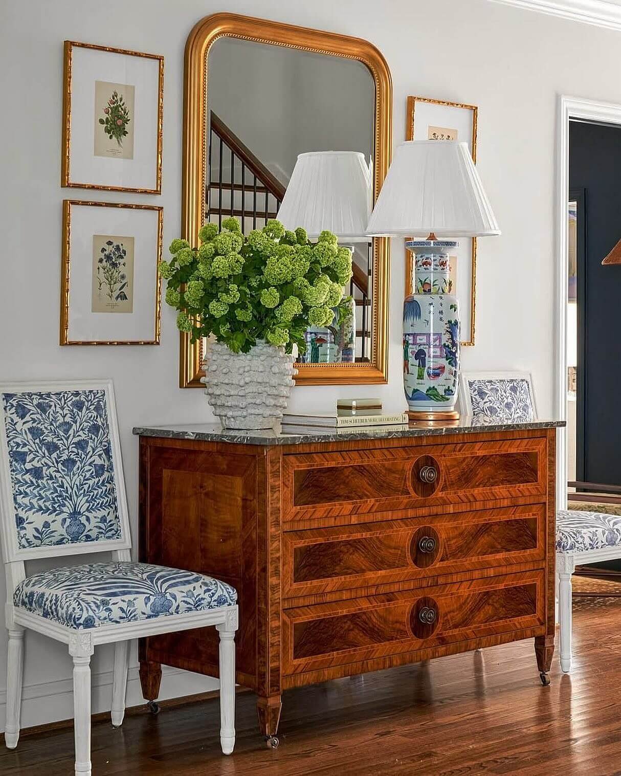 Balanced Symmetry with Stunning Entryway Gallery Wall