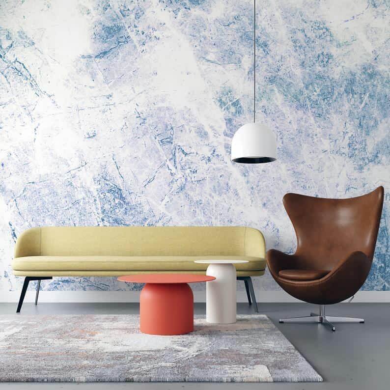 1. Create a Focal Point with an Abstract Wall Mural