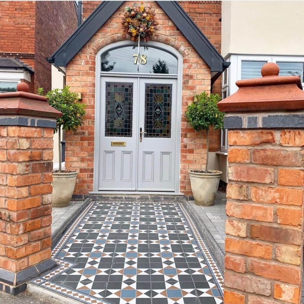1. Victorian Elegance with Geometric Tilework