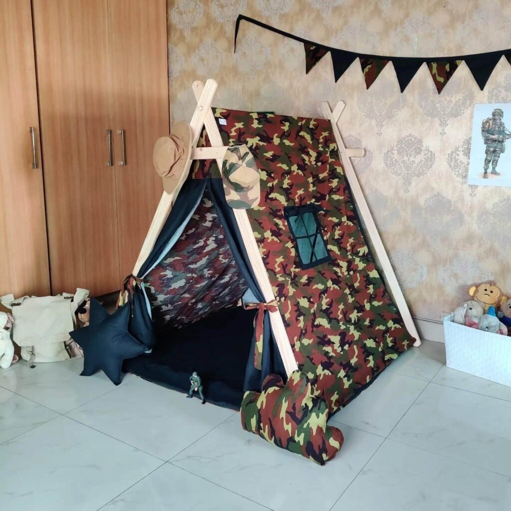 10. Create a Mini Military Camp Indoors or Out