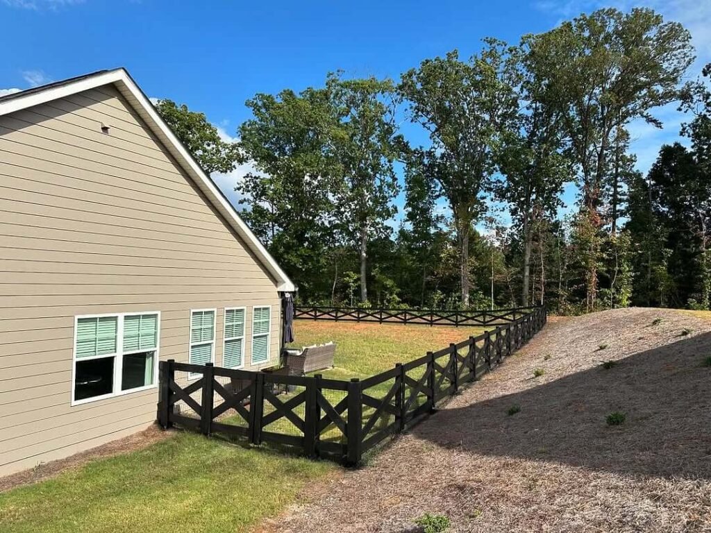 10. Decorative Crossbuck Fence for Visual Division